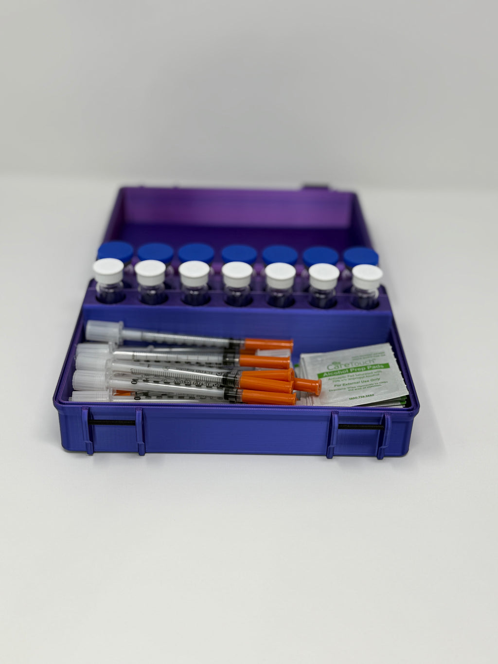 14-Slot Dual Vial Vault Kit Case - Detail View