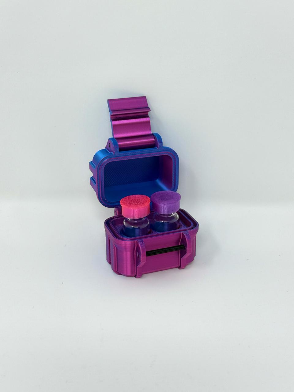 2-Vial 3mL Vial Vault Case | Compact Hard-Shell | Peptide TRT Storage