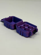 4-Vial 3mL Vial Vault  Secure Case | 2x2 Grid | GLP-1 Peptide TRT Storage
