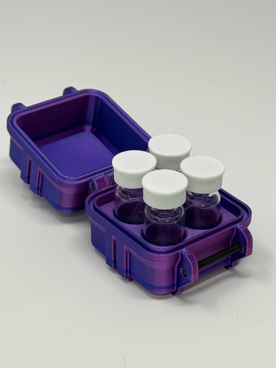 Vial Vault 4-Vial 3mL Secure Case | 2x2 Grid | GLP-1 Peptide TRT Storage