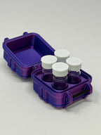 4-Vial 3mL Vial Vault  Secure Case | 2x2 Grid | GLP-1 Peptide TRT Storage