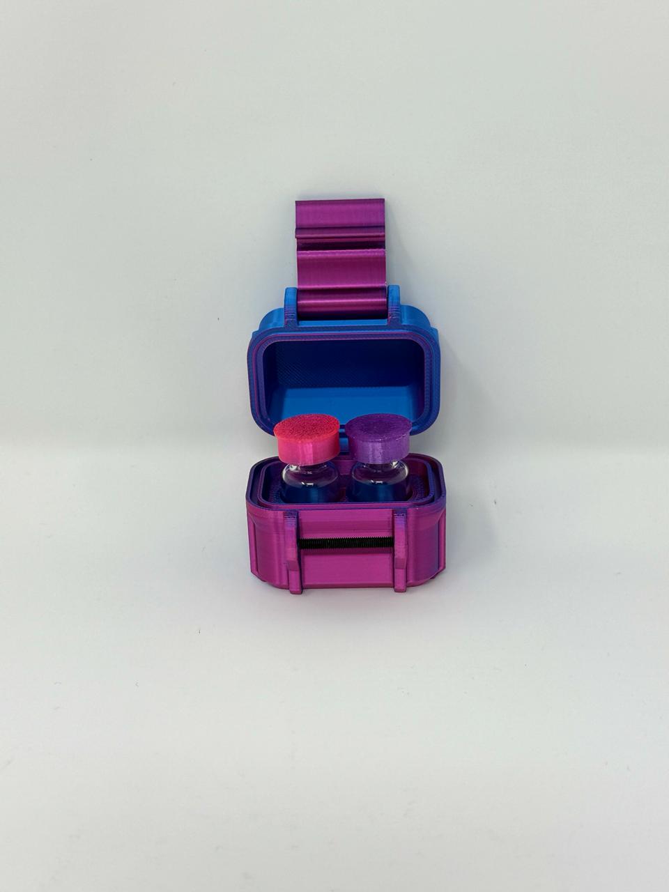 2-Vial 3mL Vial Vault Case | Compact Hard-Shell | Peptide TRT Storage