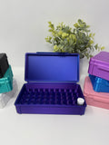 VialLock 50-Vial 3mL Essential Case | 5x10 Grid | Peptide GLP-1 Insulin TRT Vial Organizer | 3D Printed