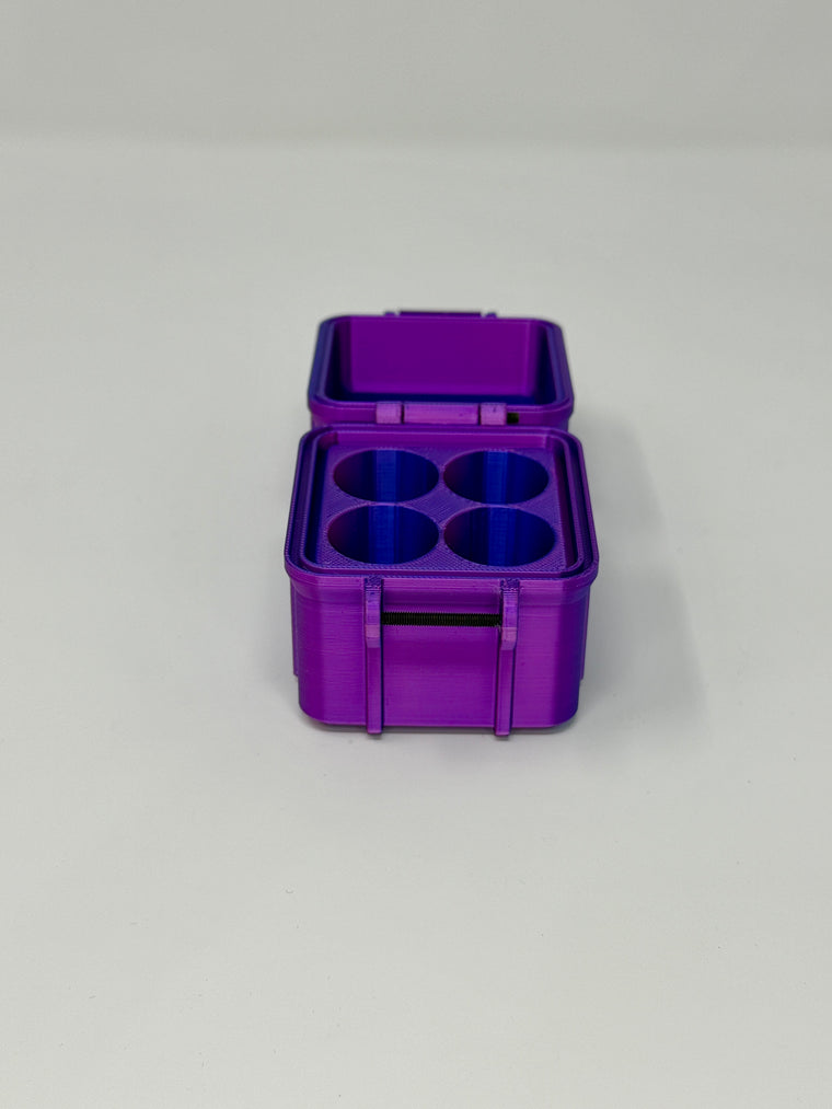 4-Vial 10mL Vial Vault Case | Hard-Shell Hinged | Travel-Ready Peptide Storage
