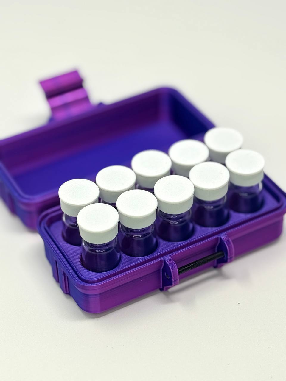 10-Vial 3mL Vial Vault Case | GLP-1 Peptide TRT Storage