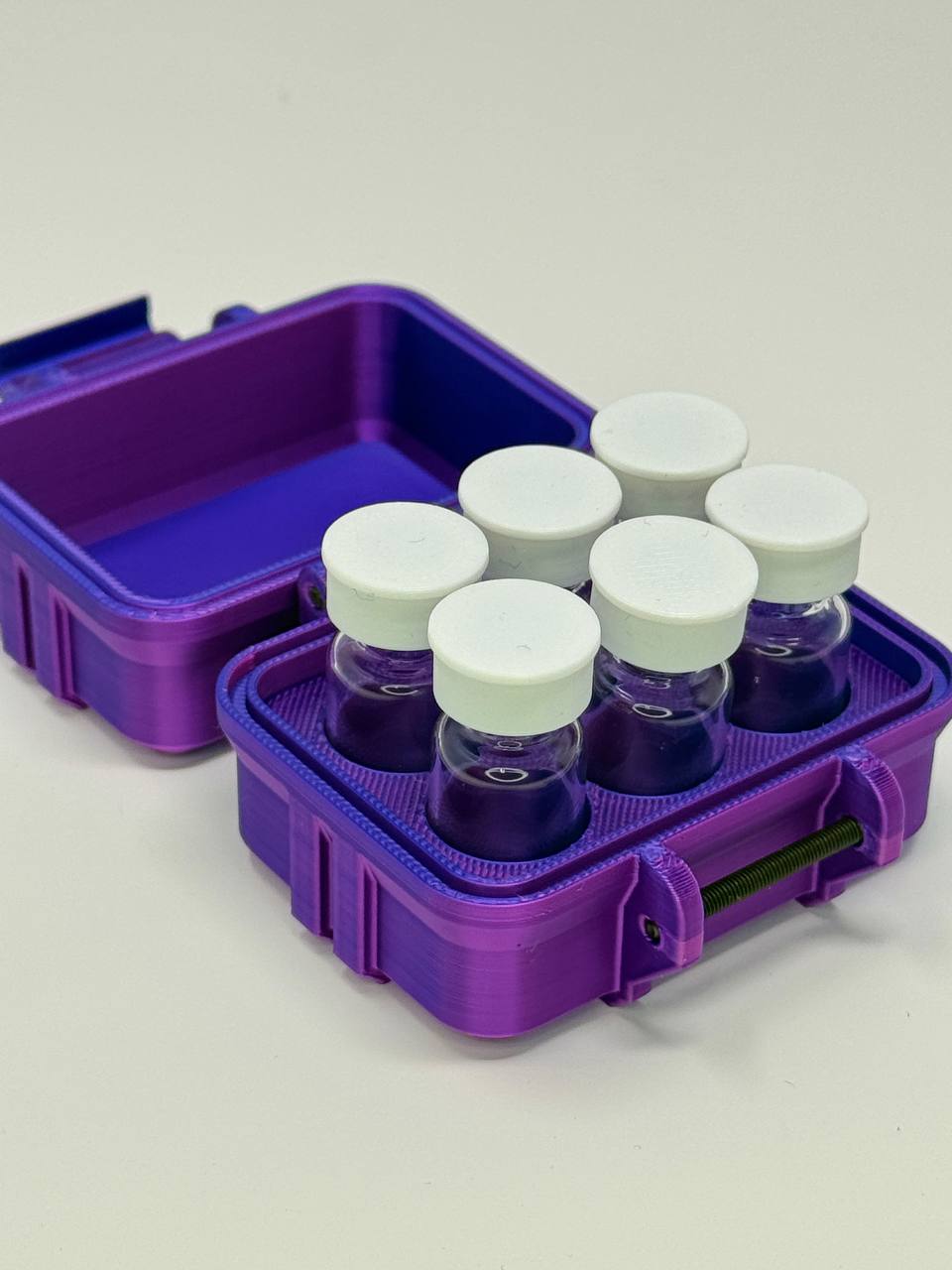 6-Vial 3mL Vial Vault Case | GLP-1 Peptide TRT Storage