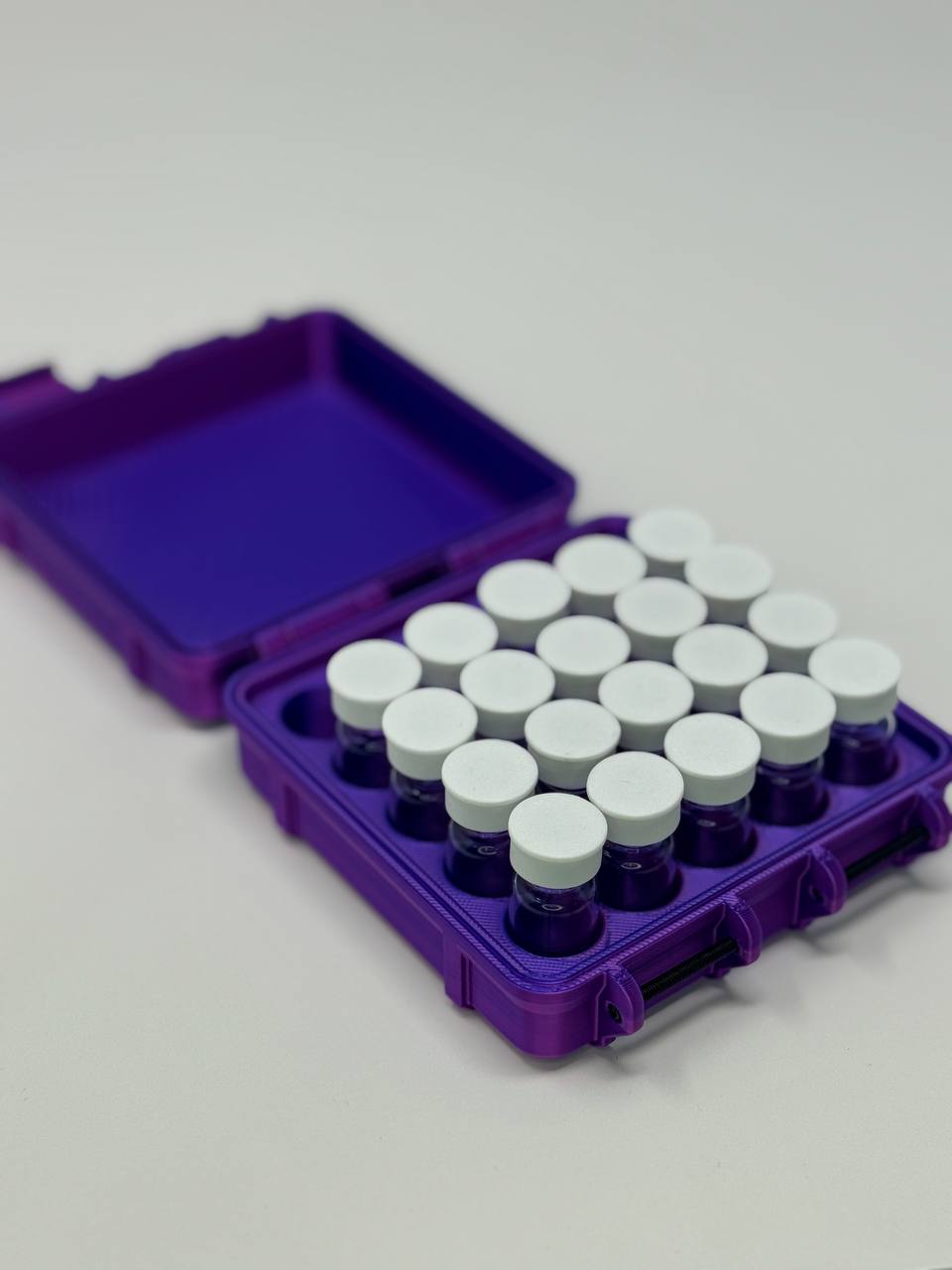 25-Vial 3mL Vial Vault Case | GLP-1 Peptide TRT Storage