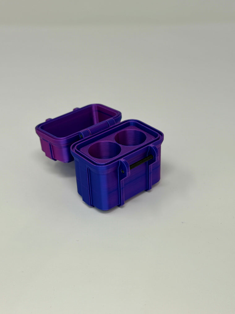 2-Vial 10mL Vial Vault Case | Hard-Shell Hinged | Travel-Ready Peptide Storage