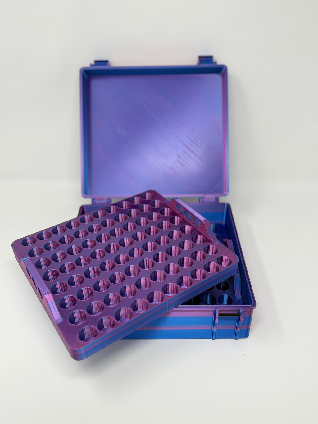 160-Vial 3mL Vial Vault Case | GLP-1 Peptide TRT Storage | 8x20 Grid
