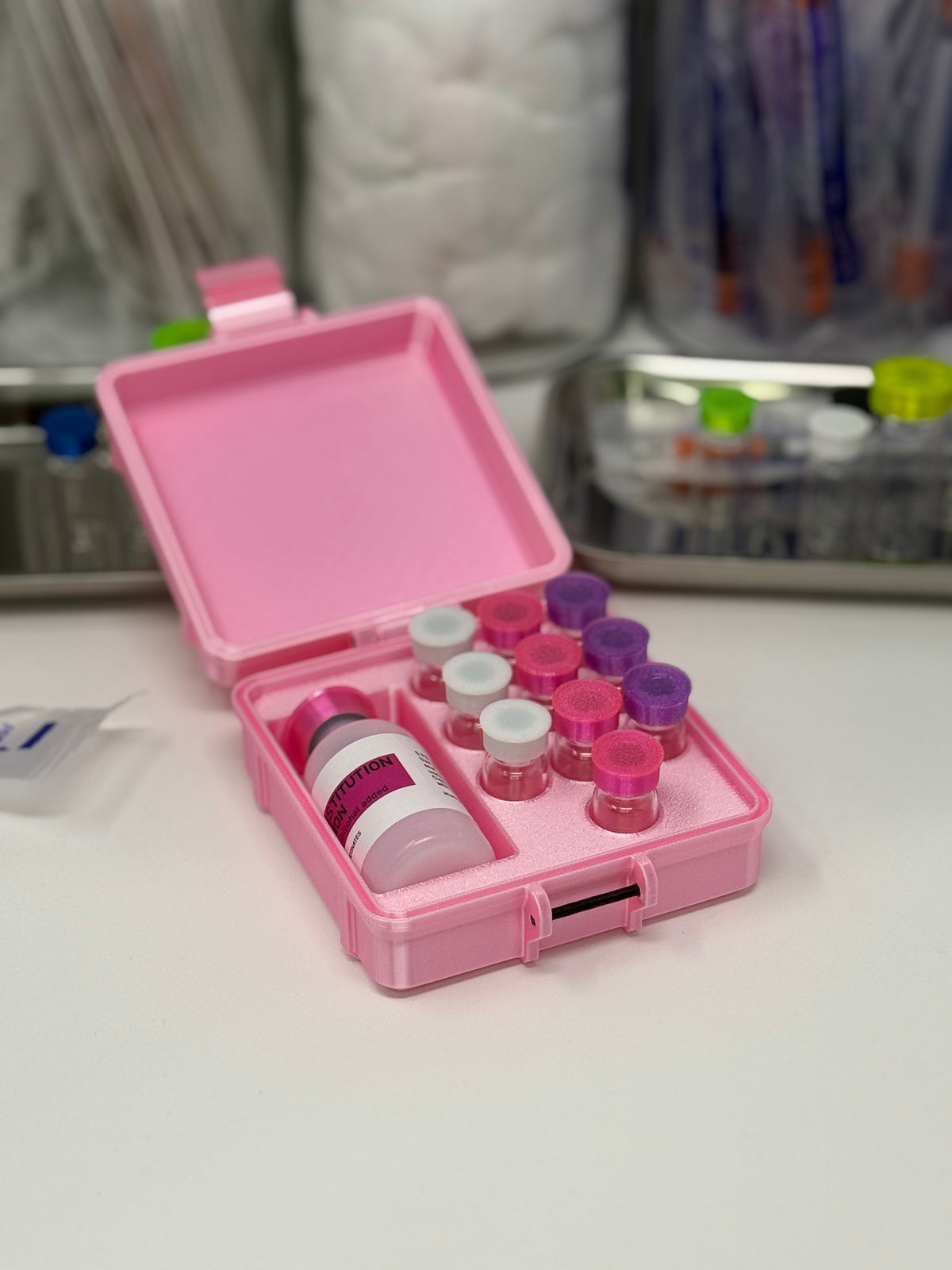 12-Vial Mixed Vial Vault Case | 3 mL Vial Case & 1 BAC Slot | Organizer for GLP-1, Peptides & Research