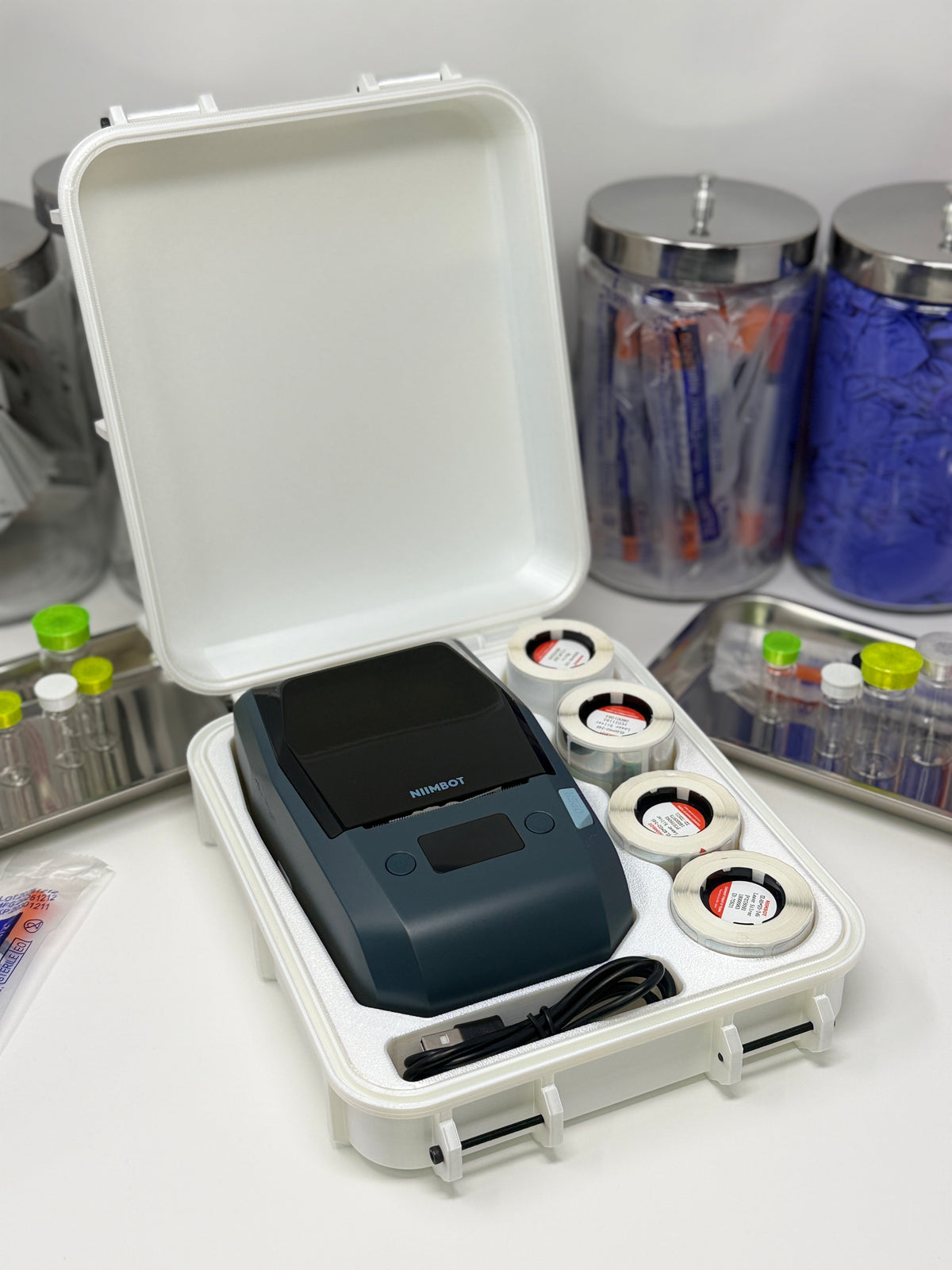 NIIMBOT M2 Carrying Case | Label Printer & 4-Roll Storage Organizer