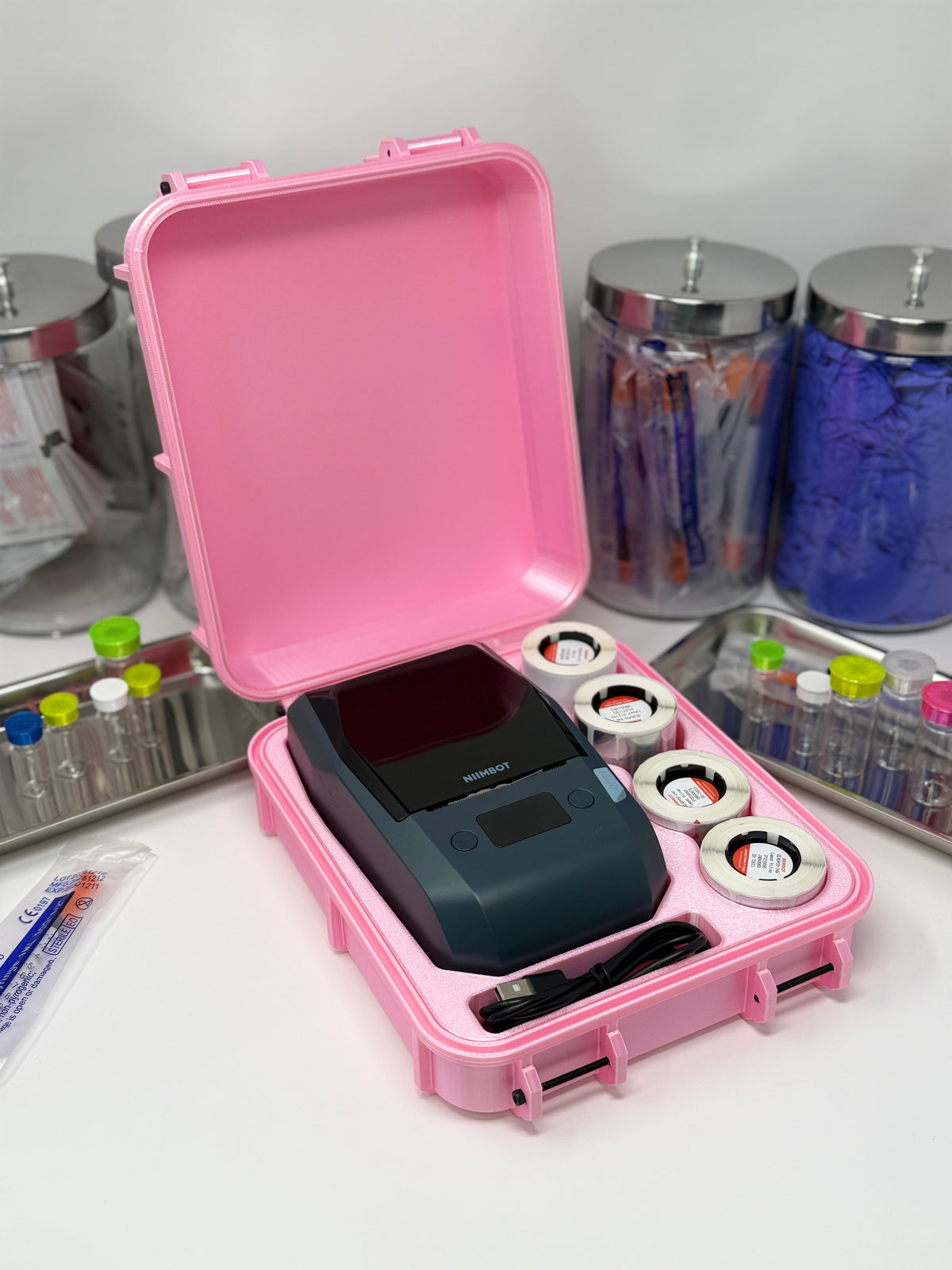 NIIMBOT M2 Carrying Case | Label Printer & 4-Roll Storage Organizer