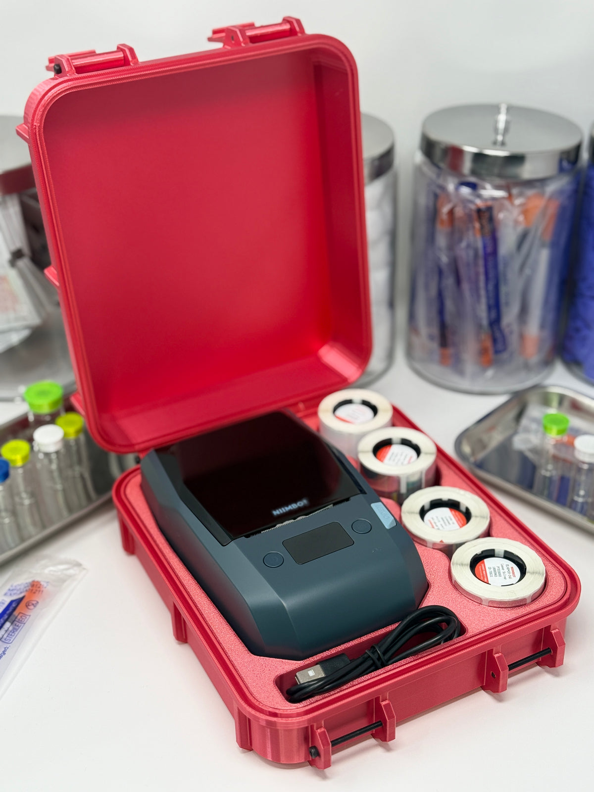 NIIMBOT M2 Carrying Case | Label Printer & 4-Roll Storage Organizer