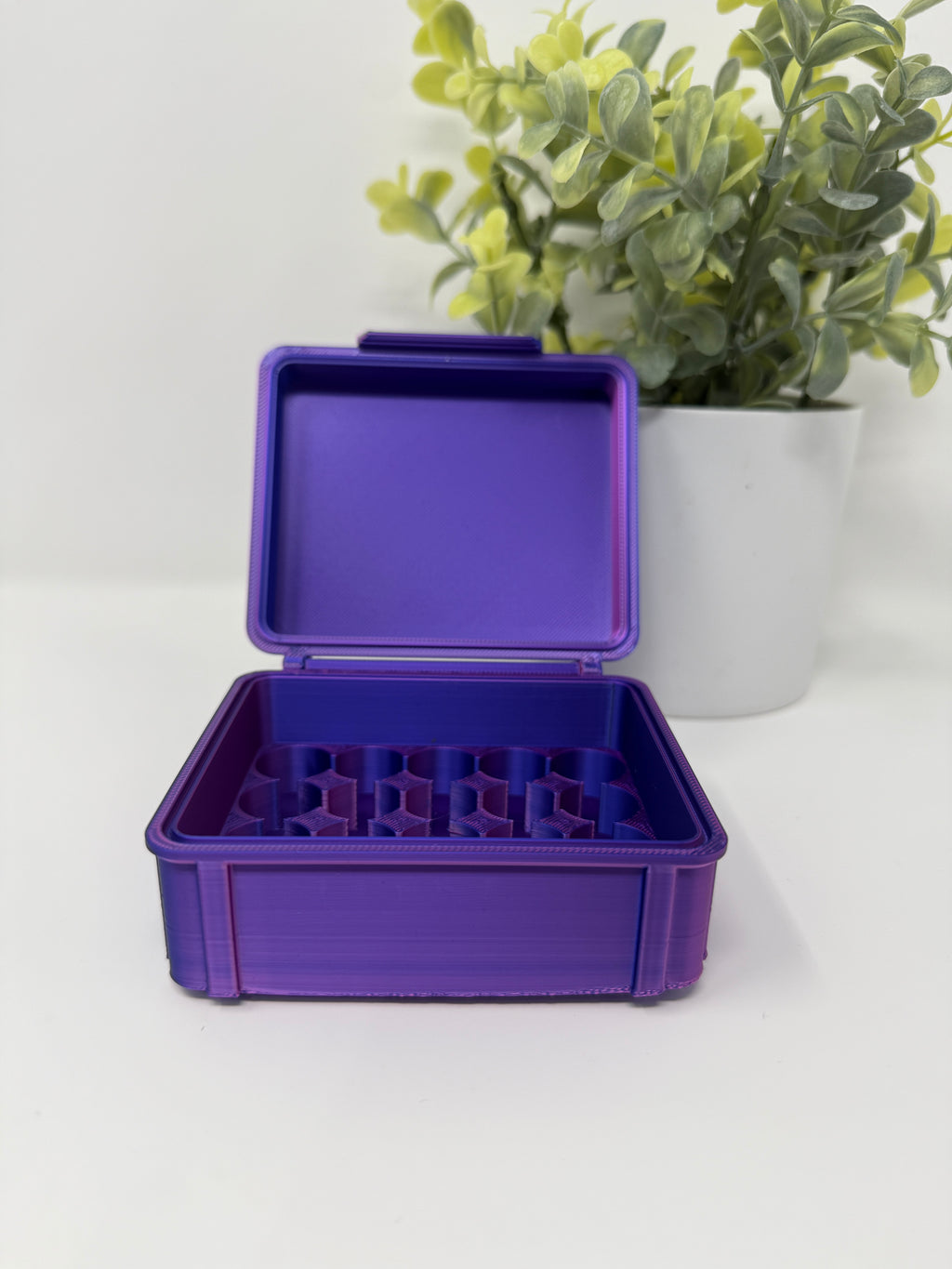 VialLock 20-Vial 3mL Essential Case | 4x5 Grid | Peptide GLP-1 Insulin TRT Vial Organizer | 3D Printed