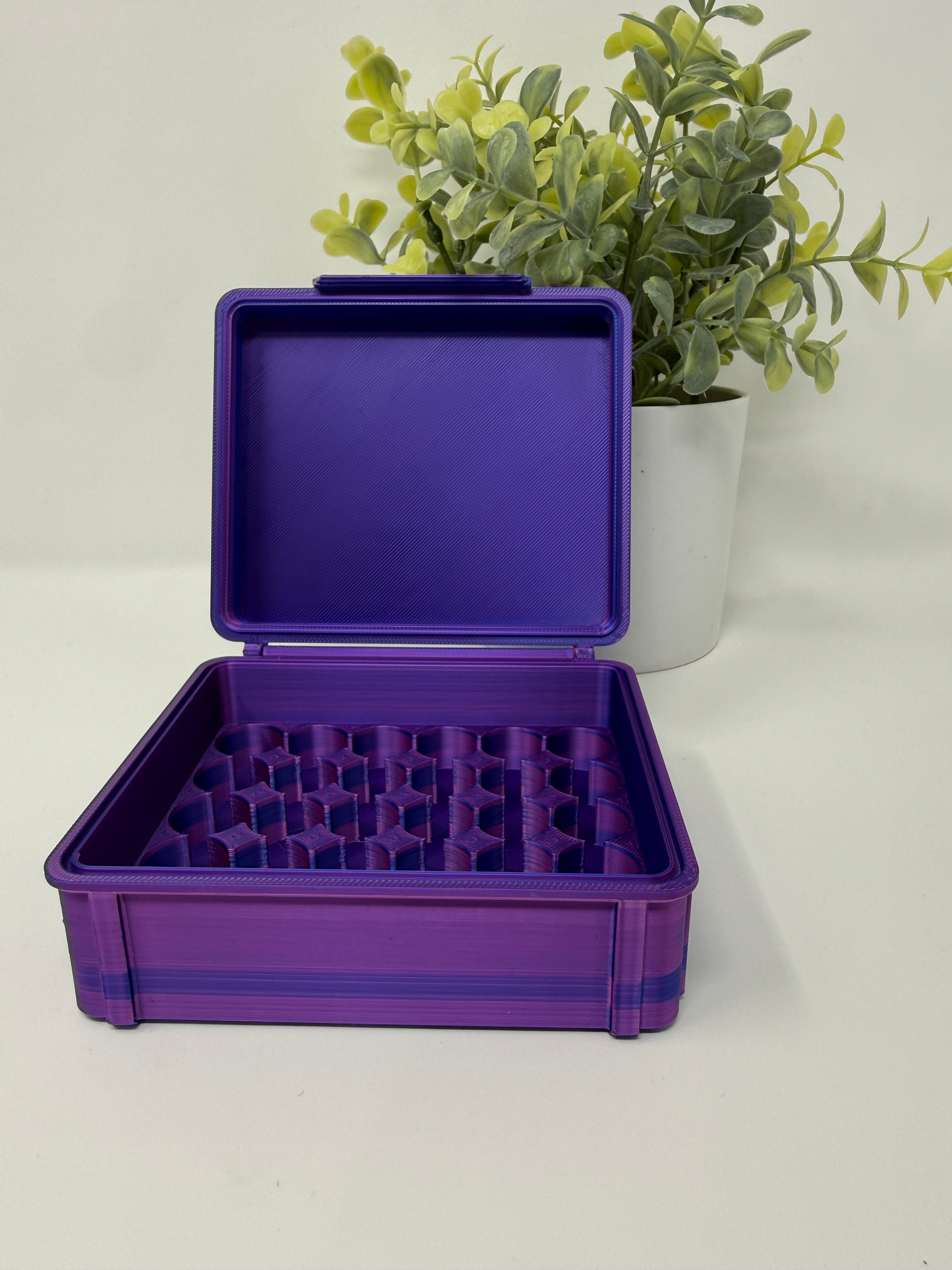 VialLock 30-Vial 3mL Essential Case | 5x6 Grid | Peptide GLP-1 Insulin TRT Vial Organizer | 3D Printed