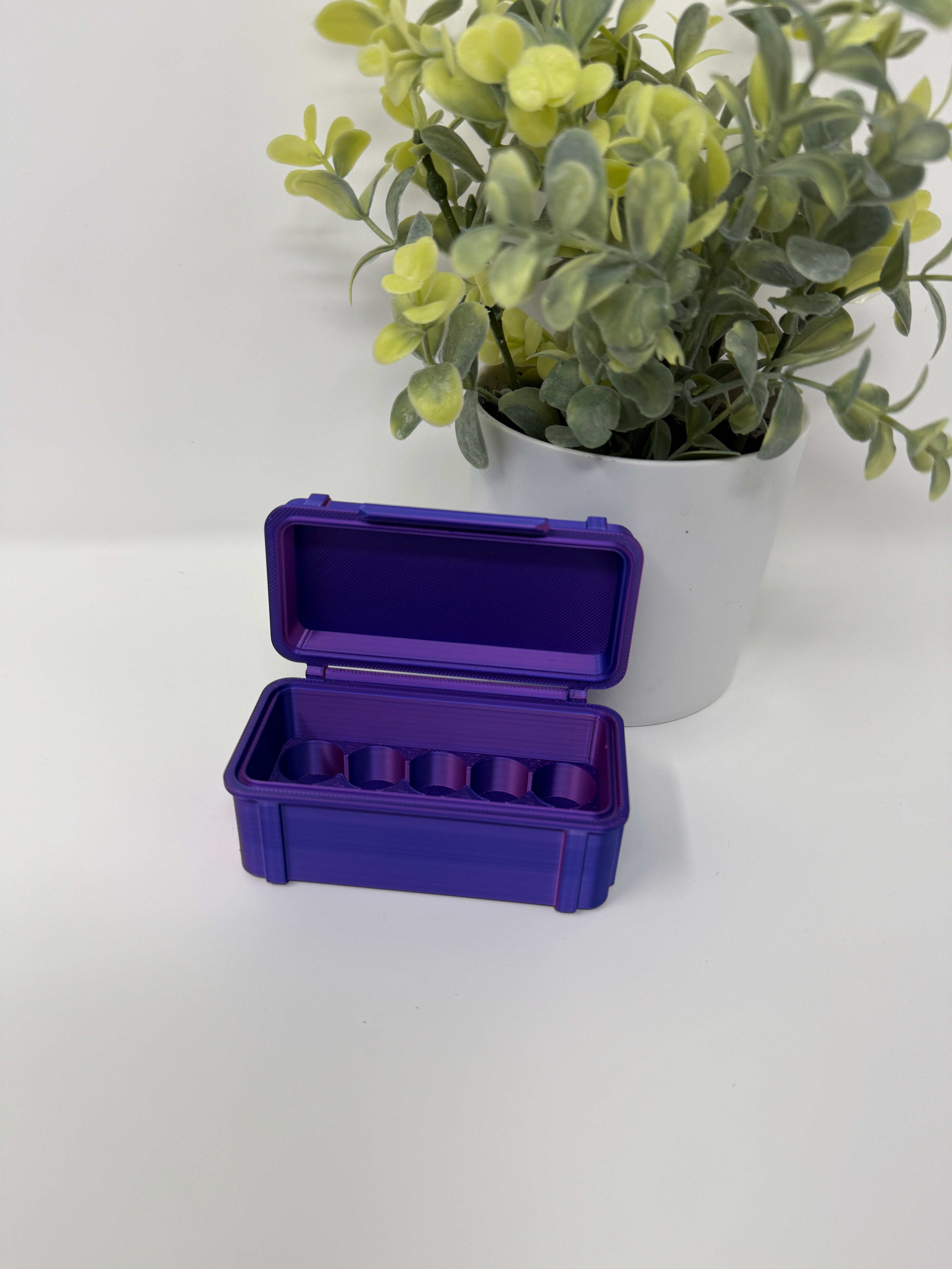 VialLock 10-Vial 3mL Essential Case | 2x5 Grid | Peptide GLP-1 Insulin TRT Vial Organizer | 3D Printed
