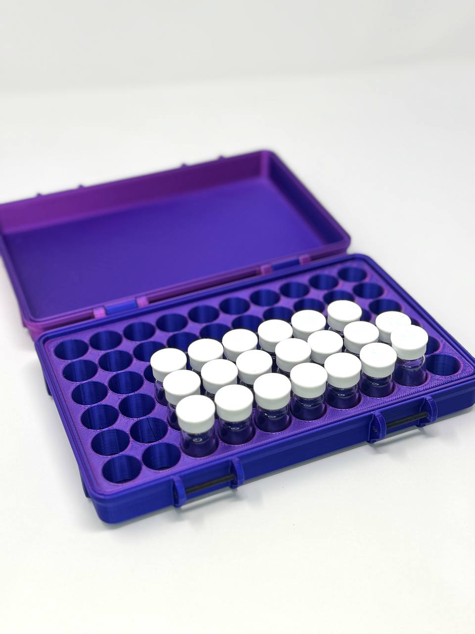60-Vial 3mL Vial Vault Case | GLP-1 Peptide TRT Storage