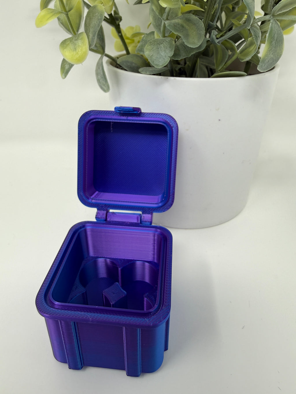 VialLock 4-Vial 3mL Essential Case | 2x2 Grid | Peptide GLP-1 Insulin TRT Vial Organizer | 3D Printed