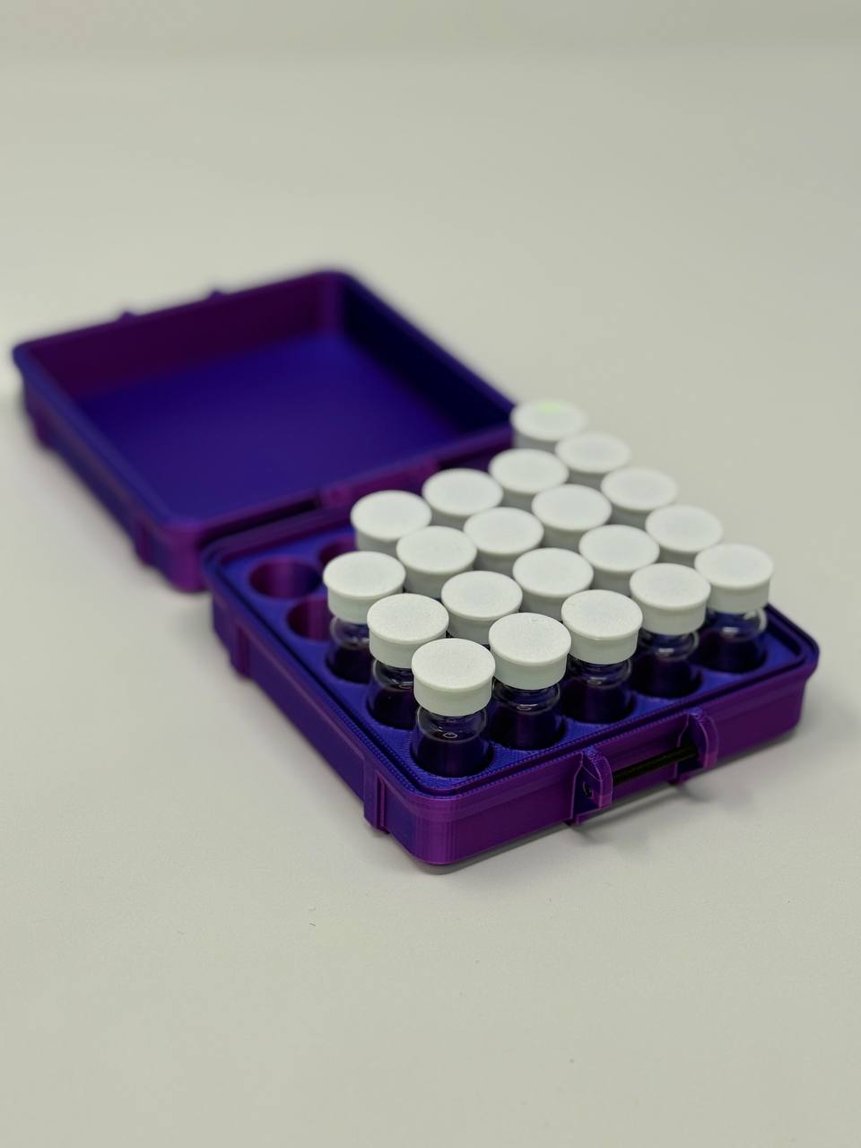25-Vial 3mL Vial Vault Case | GLP-1 Peptide TRT Storage